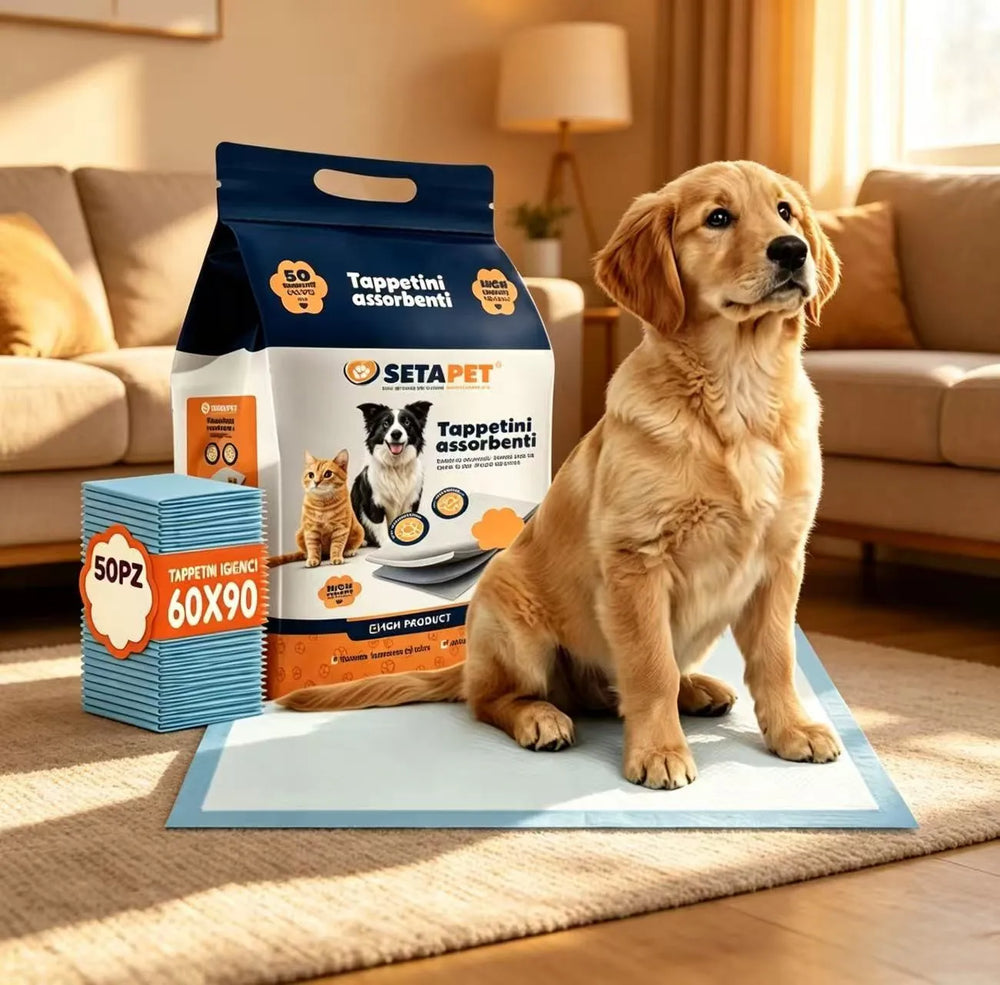 Set di 50 tappetini super assorbenti per animali domestici