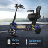 Scooter elettrico a 4 ruote con doppio motore da 500 W, batteria al litio da 36 V 18 Ah, leggero, pieghevole, autonomia di 50 km.