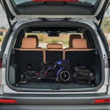 Scooter elettrico a 4 ruote con doppio motore da 500 W, batteria al litio da 36 V 18 Ah, leggero, pieghevole, autonomia di 50 km.