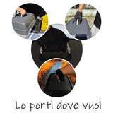 Trasportino per animali domestici con 2 ciotole pieghevoli