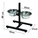 BPS BUENA PET SHOP Ciotola Rialzata Regolabile per Cani