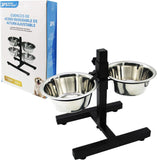 BPS BUENA PET SHOP Ciotola Rialzata Regolabile per Cani