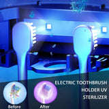 Sterilizzatore per spazzolini da denti a raggi UV (spazzolino non incluso), sistema di asciugatura intelligente con disinfezione UV,
