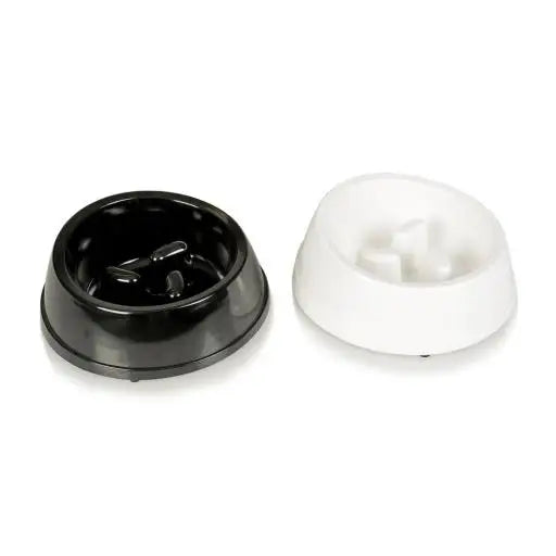 Ciotola per cani Duvo Plus Dinner Time Glossy Slow Feed, in melamina, con piedini antiscivolo