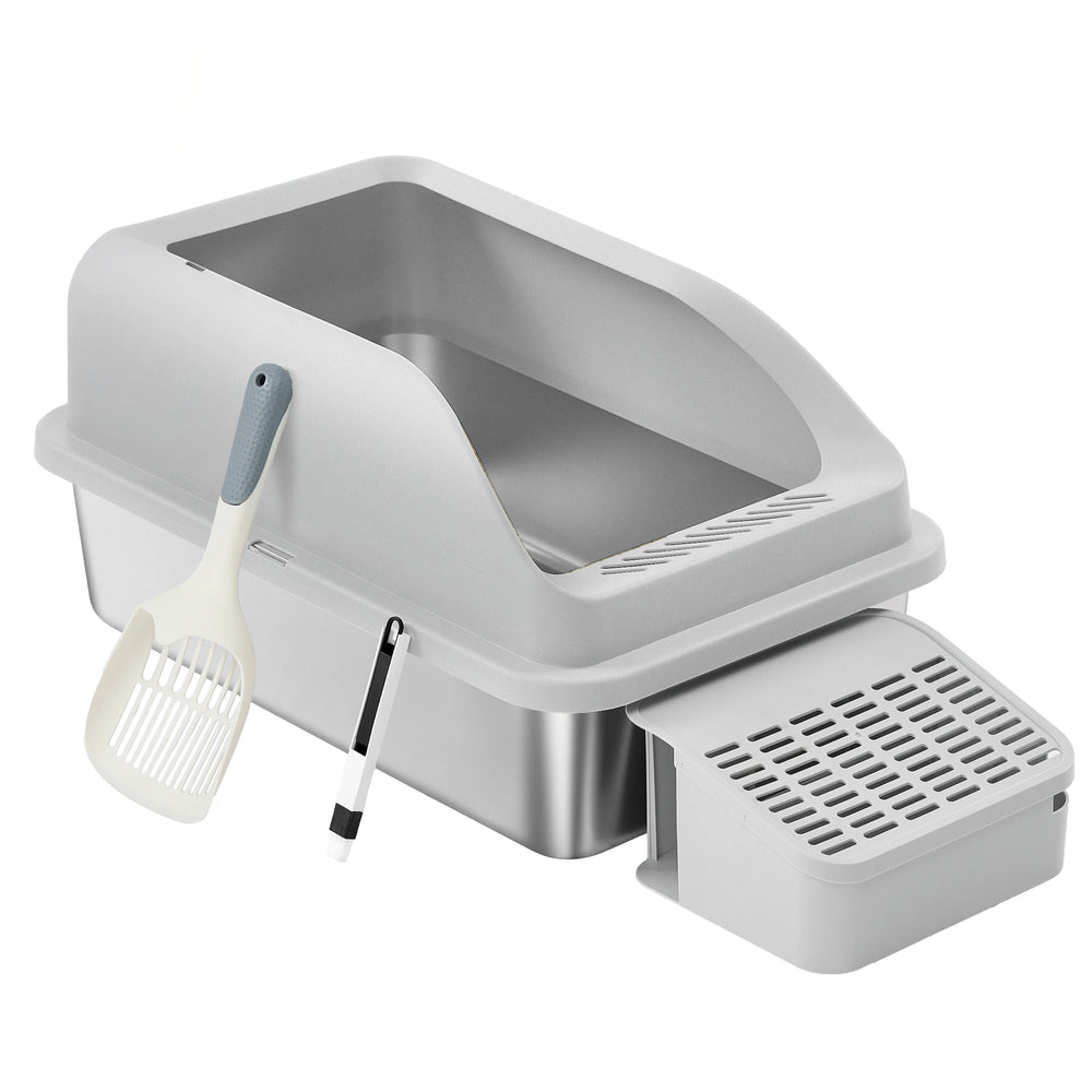 Lettiera per Gatti Feandrea in Acciaio Inox | 62x42x30cm