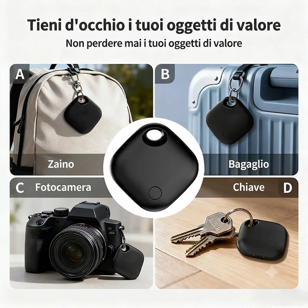 1/2 Confezione di localizzatori Android Applicabile all'app Google Find Hub.  Localizzatore vocale - anti-tracciamento Smart Tag