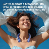Ventilatore elettrico da collo portatile senza pale da 8000 mAh,