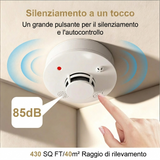 Rilevatore di fumo autonomo con sirena integrata da 85 dB