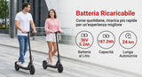 Monopattino elettrico da 350W, velocità massima 19 km/h, cambio a 3 velocità, autonomia 32 km,