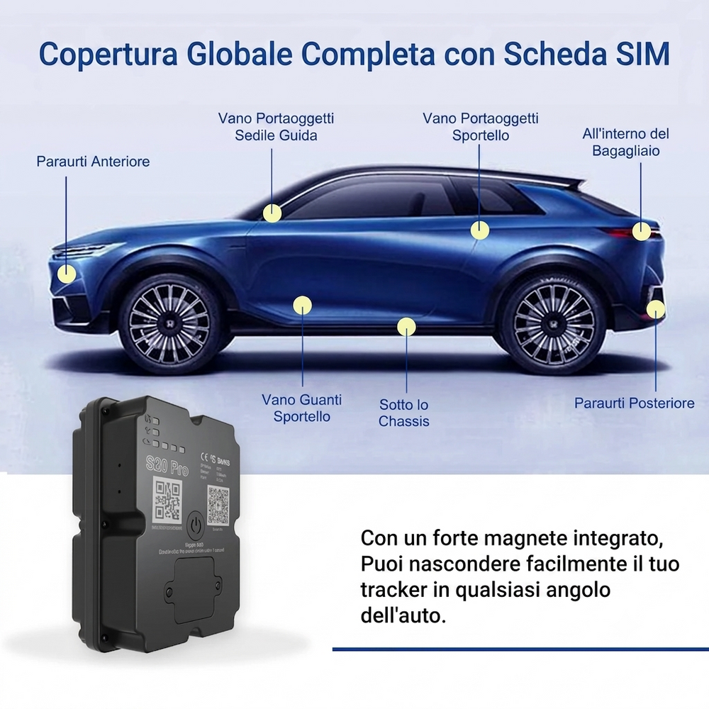 Localizzatore GPS 4G localizzazione antifurto per auto e moto per Android/iOS