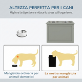 Ciotola rialzata per cani, con 2 ciotole in acciaio inox, supporto rialzato per una postura e una digestione migliori