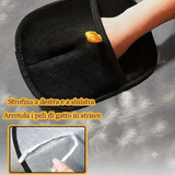 Guanto per la rimozione dei peli di animali domestici 23x16 cm, spazzola riutilizzabile per cani e gatti,