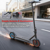 Monopattino elettrico da 350W, velocità massima 19 km/h, cambio a 3 velocità, autonomia 32 km,