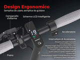 Monopattino elettrico da 350W, velocità massima 19 km/h, cambio a 3 velocità, autonomia 32 km,