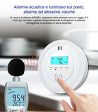 8 rilevatori di monossido di carbonio con display LCD, alimentati a batteria, rilevamento di precisione CO per casa, cucina, stufe a carbone, bagno.