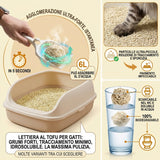 Lettiera per Gatti al Tofu 2kg - Biodegradabile e Smaltibile