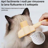 Spazzola Doppia Funzione per Gatti - Rimuovi Peli e Nodi