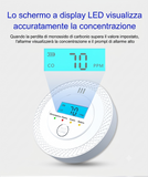 8 rilevatori di monossido di carbonio con display LCD, alimentati a batteria, rilevamento di precisione CO per casa, cucina, stufe a carbone, bagno.