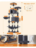 FEANDREA Tiragraffi Alto 206 cm per Gatti, Grande e Stabile
