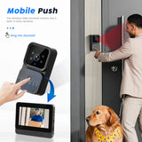 Videocitofono wireless Podofo con schermo IPS HD da 4,3'', interfono intelligente 2.4G, senza Wi-Fi