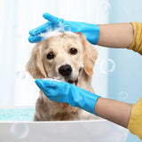 Guanti per la toelettatura di animali domestici: guanto per il bagno e la pulizia di cani e gatti