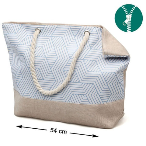 Borsa Azzurro Spiaggia Geometrico 54 x 36,5 x 14 cm