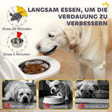 Ciotola per cani regolabile in 3 posizioni – include 2 ciotole e tappetino per l'alimentazione lenta