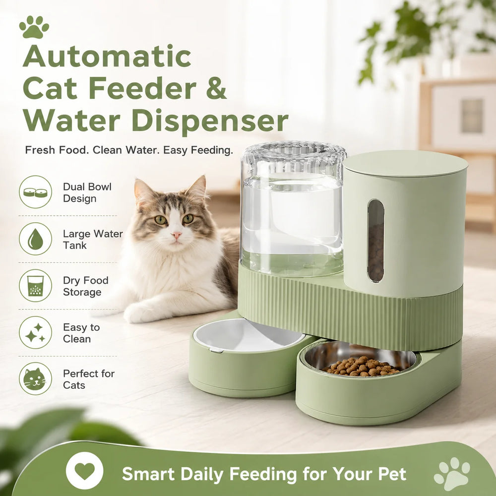 Distributore Cibo e Acqua Automatico per Cani e Gatti
