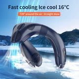 Ventilatore da collo portatile ricaricabile da 5200 mAh con 3 velocità, silenzioso, display digitale a LED,