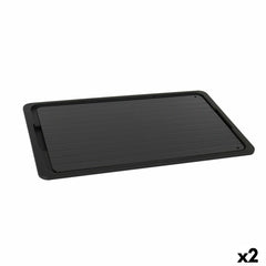 Piastra per Scongelamento Rapido di Alimenti Percutti   Nero 39 x 23 cm Funzione scongelamento (2 Unità)