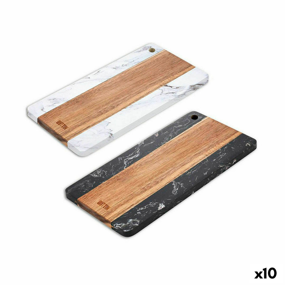 Tagliere Quttin Marmo Acacia 15 x 30 cm (10 Unità)