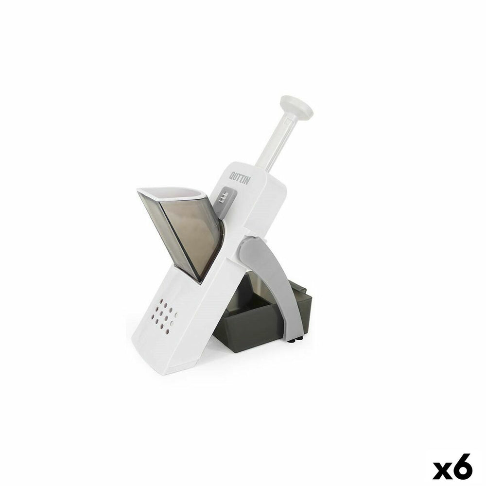 Cortador de Verduras Manual Quttin 14,5 x 14,5 x 33 cm 4 en 1 (6 Unidades)