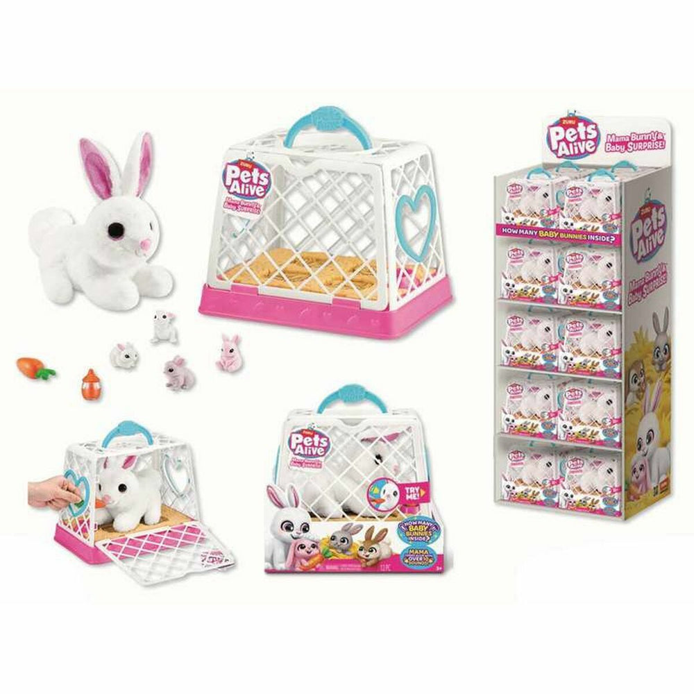 Fluffy toy Zuru White Plush Rabbit (2 Pieces) (2 Units)
