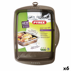 Stampo Rettangolare Pyrex Asimetria Nero Metallo 35 x 27 cm Rettangolare (6 Unità)