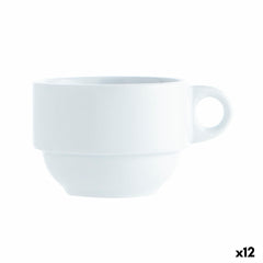Tazza di caffè e tè Quid Basic Bianco 250 ml (12 Unità)