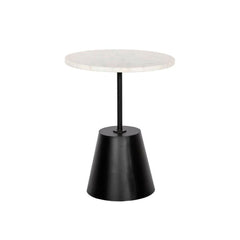 Mesa auxiliar DKD Home Decor Negro Blanco Metal Mármol 40 x 40 x 50 cm