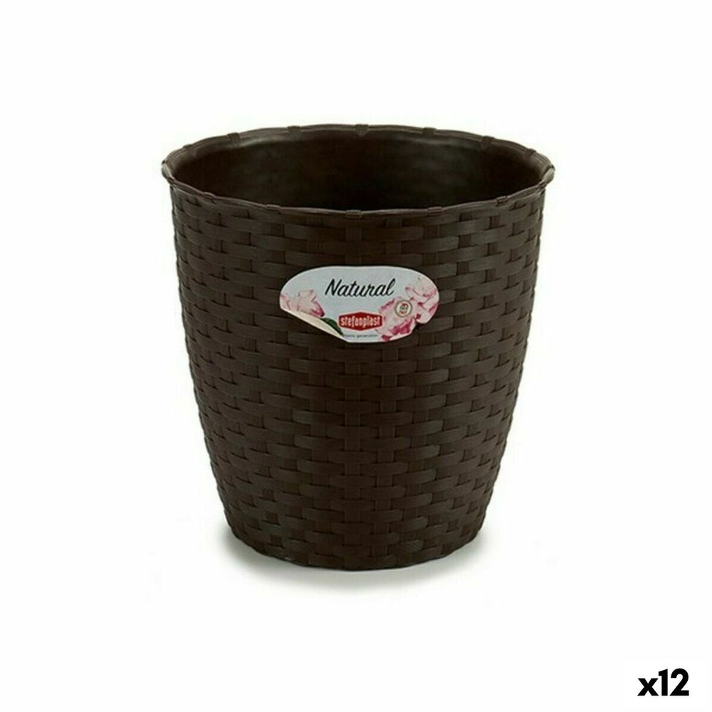 Vaso Stefanplast Cioccolato Plastica 19 x 17,5 x 19 cm (12 Unità)