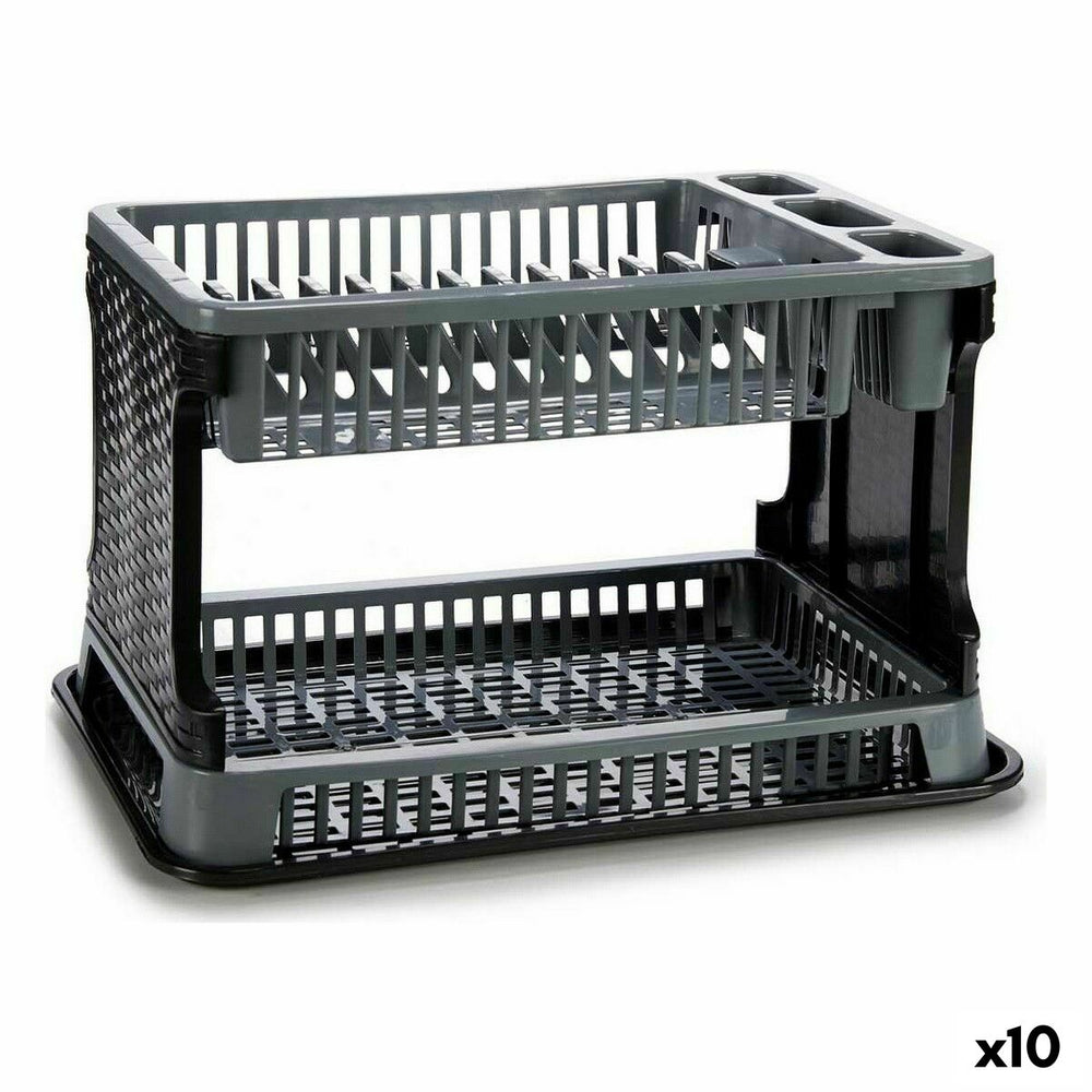 Escurridor para Fregadero Kinvara Gris 44,5 x 30,3 x 27 cm 44,5 x 8,7 x 30,3 cm (10 Unidades)