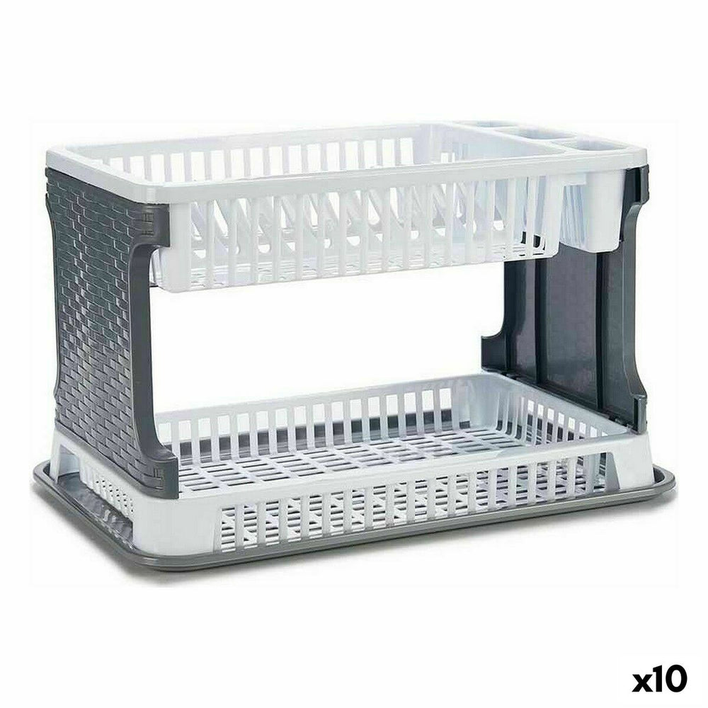 Draining Rack for Kitchen Sink Kinvara White 44,5 x 30,3 x 27 cm 44,5 x 8,7 x 30,3 cm (10 Units)