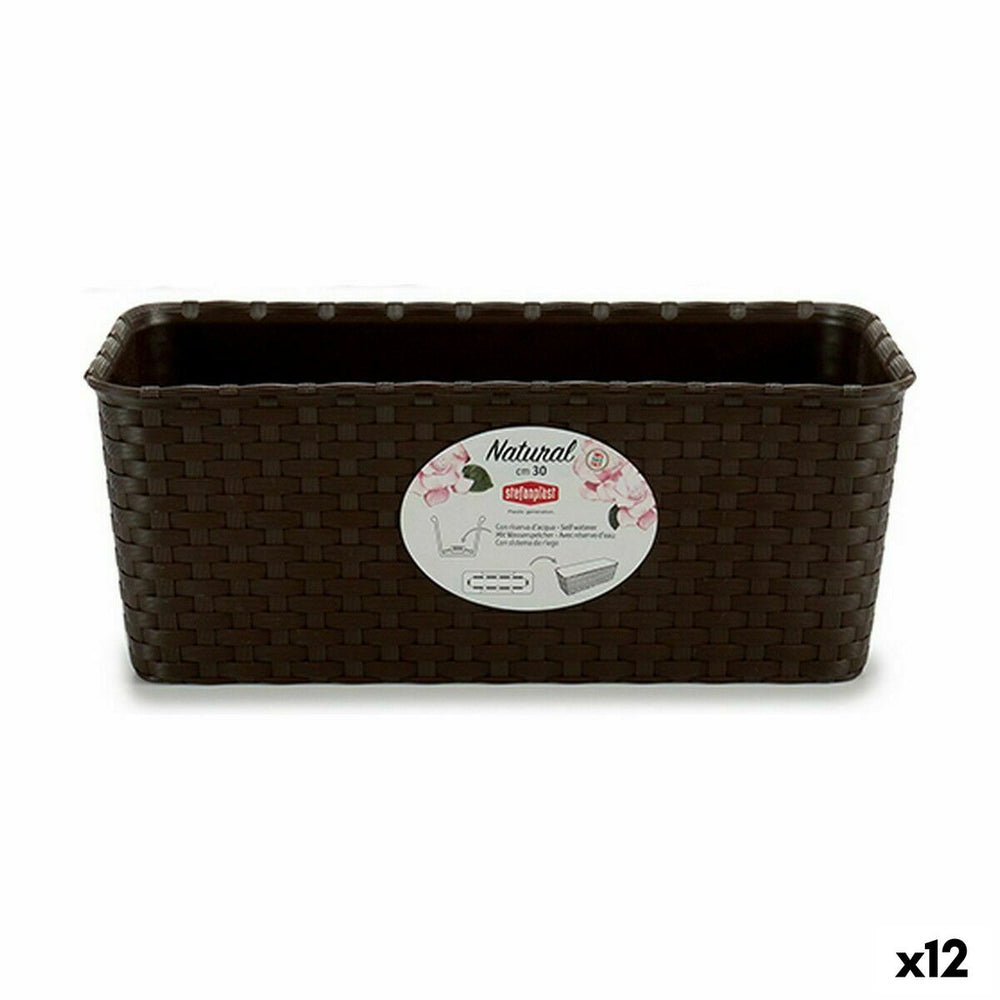 Jardinera Stefanplast Plástico 13 x 11 x 28,5 cm 28,5 x 11 x 13 cm (12 Unidades)