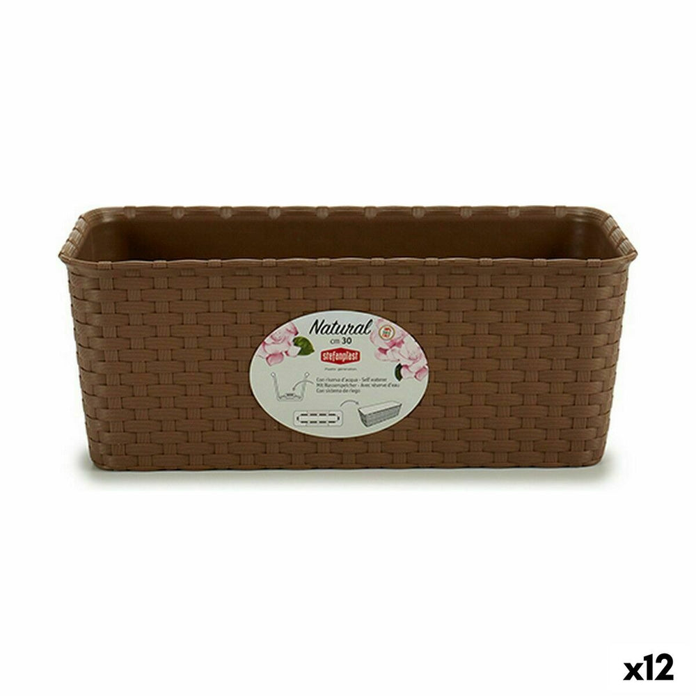 Jardinera Stefanplast Marrón PVC 13 x 11 x 28,5 cm 29 x 11 x 12,5 cm (12 Unidades)