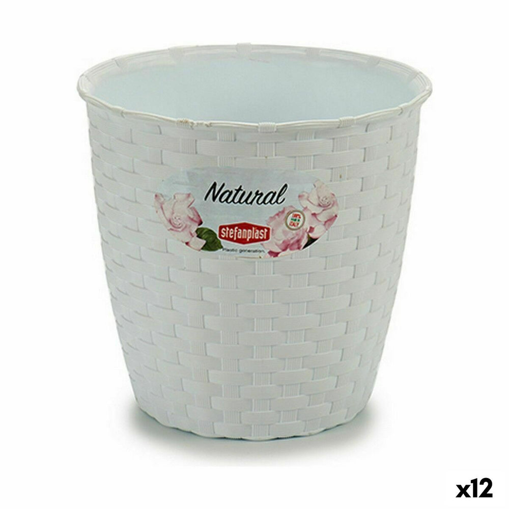 Vaso Stefanplast Bianco Plastica 14 x 13 x 14 cm (12 Unità)