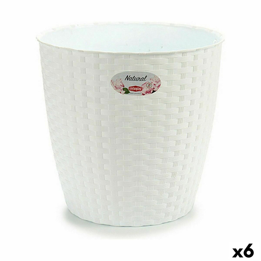 Vaso Stefanplast Bianco Plastica 29 x 26,5 x 29 cm 29 x 27 x 29 cm (6 Unità)