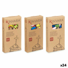 Set di Spiedini per Barbecue Kinvara Bambù Bastoncino Decorato (24 Unità)