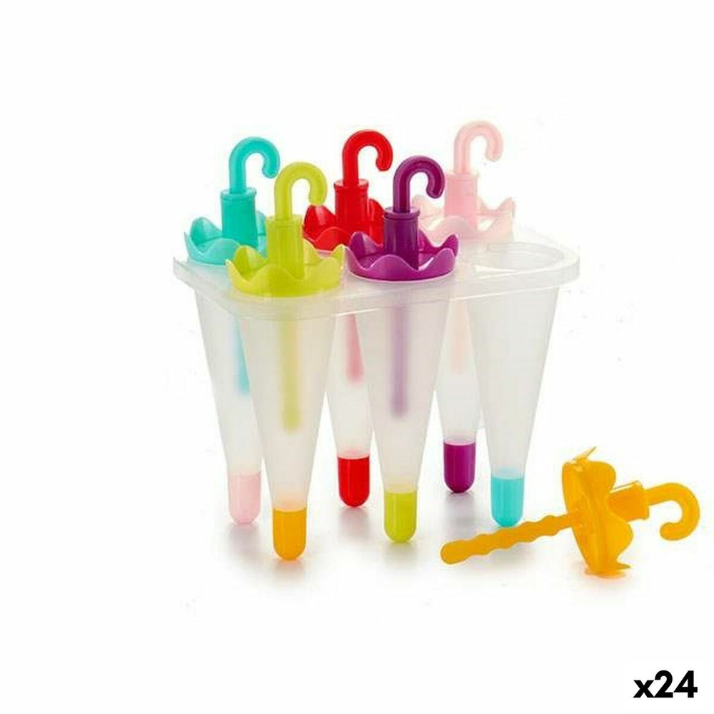 Stampo per Gelati Leknes Azzurro Rosso Verde Viola Arancio Rosa polipropilene 11 x 16,5 x 16 cm 16 x 16,5 x 11 cm Ombrelli (24 U