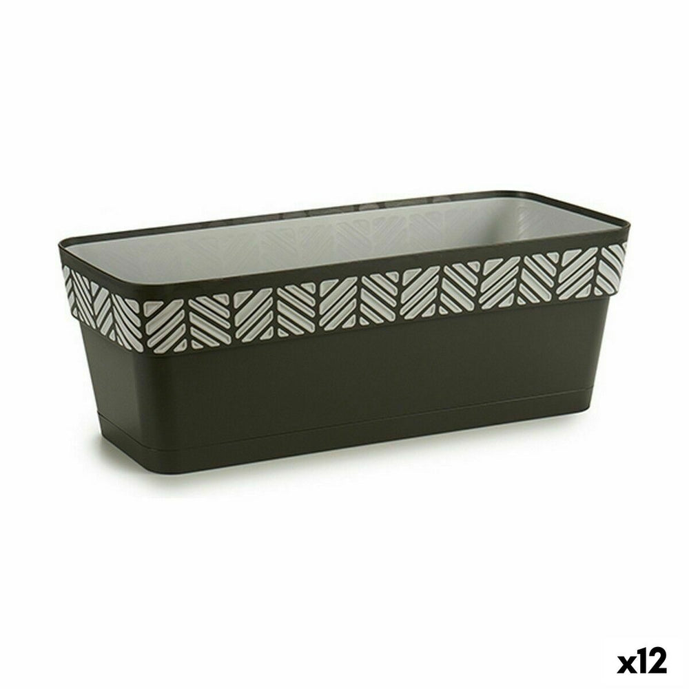 Vaso rettangolare da Balcone Stefanplast Orfeo Antracite Plastica 18 x 17 x 49,5 cm (12 Unità)