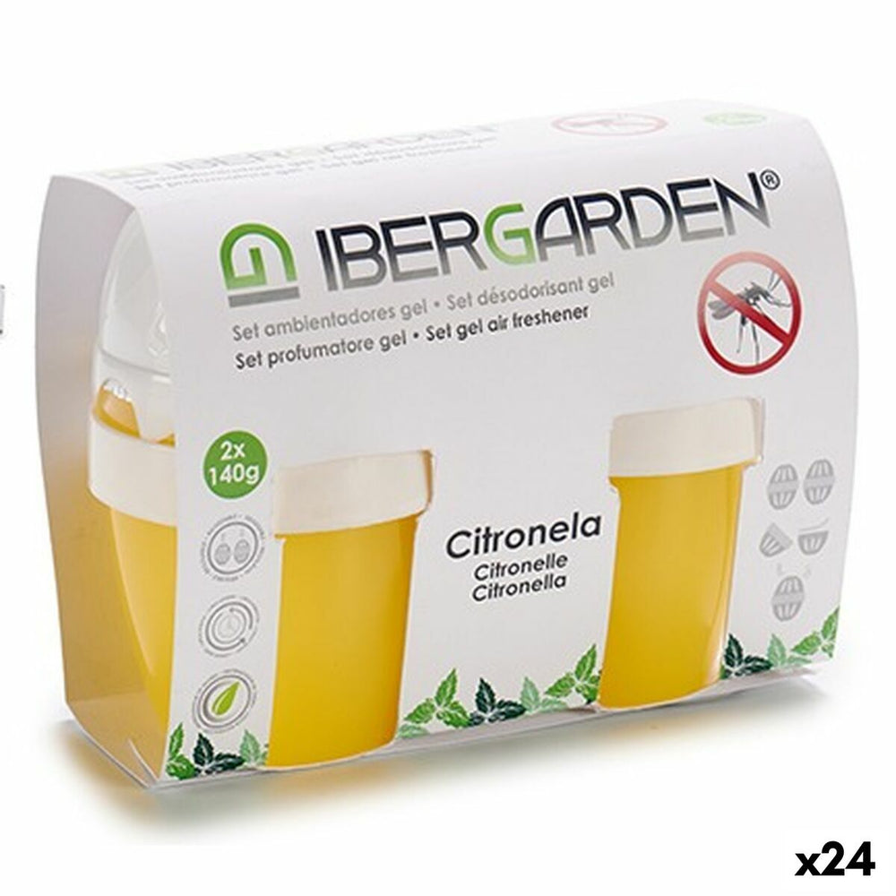 Set Deodorante per Ambienti Ibergarden Citronella Gel (24 Unità)