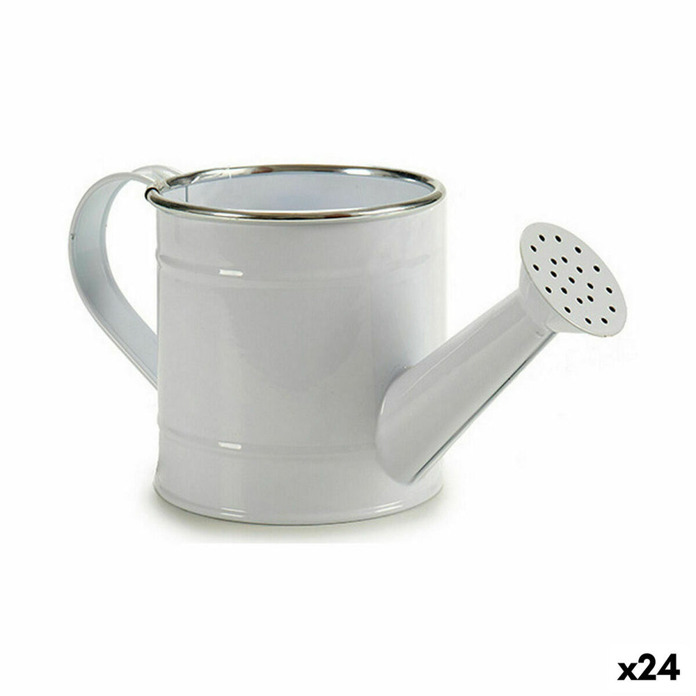 Watering Can Ibergarden White Silver Metal 750 ml (24 Units)