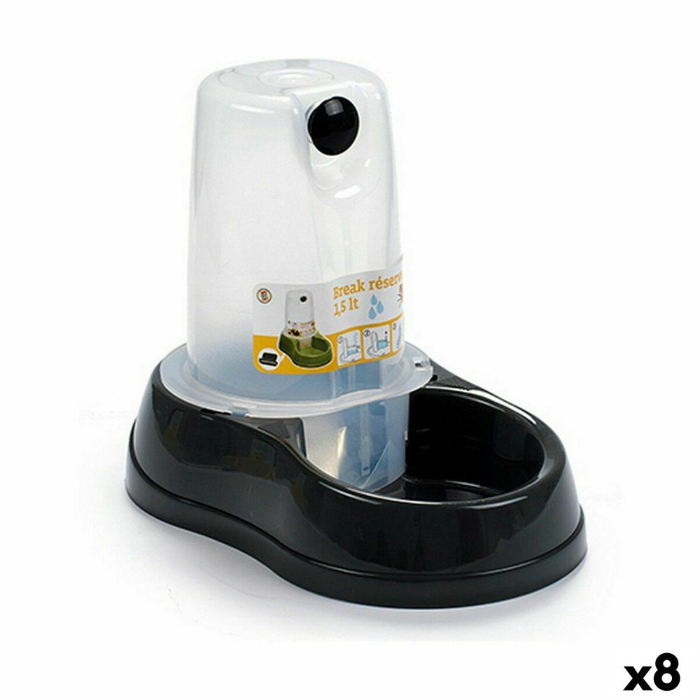 Abbeveratoio Stefanplast Antracite Trasparente Plastica 1,5 L (8 Unità)