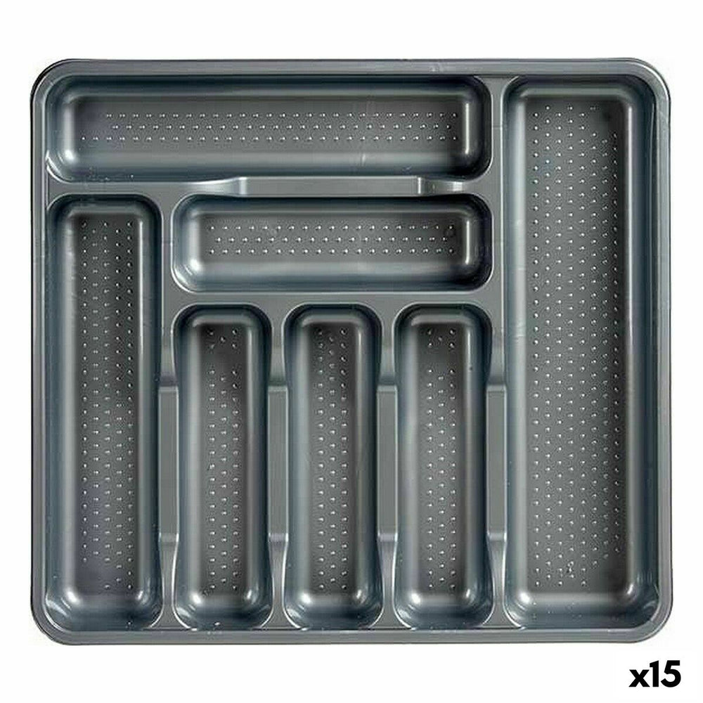 Vassoio Portaposate Kinvara Grigio Plastica 39 x 5 x 42,5 cm 42,5 x 5 x 39 cm (15 Unità)